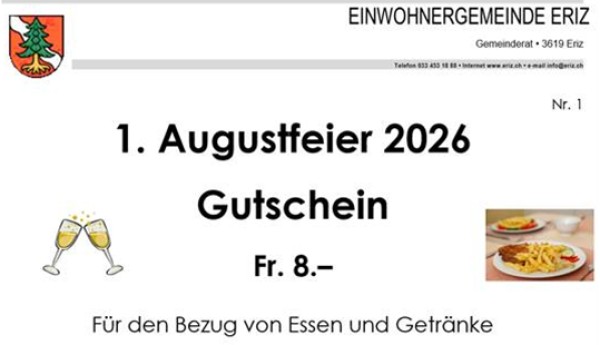Gutscheine 1.-August-Feier